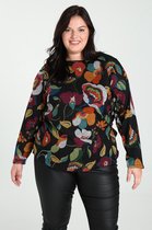Paprika Dames Truitje met een bloemenprint - T-shirt - Maat 48
