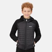 De Regatta Kielder Hybrid baffle jas - outdoorjas - kinderen - geÃ¯soleerd - waterafstotend - Zwart