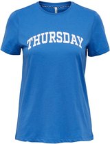 ONLY  Weekday Life Reg S/S College Box BLAUW L