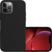 Hoes Geschikt voor iPhone 13 Pro Hoesje Cover Siliconen Back Case Hoes - Zwart