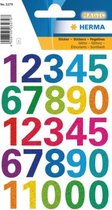 stickers cijfers glitter 25 stuks multicolor