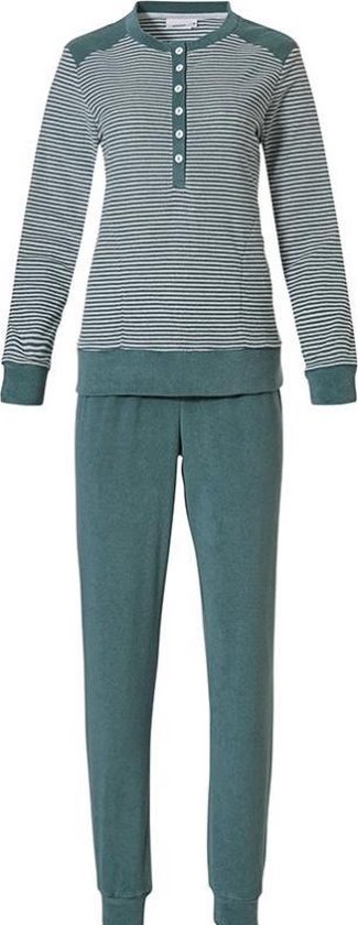 Pastunette badstof dames pyjama - Groen - 38 | bol