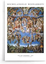 Walljar - Michelangelo Buonarroti - Het Laatste Oordeel - Muurdecoratie - Poster