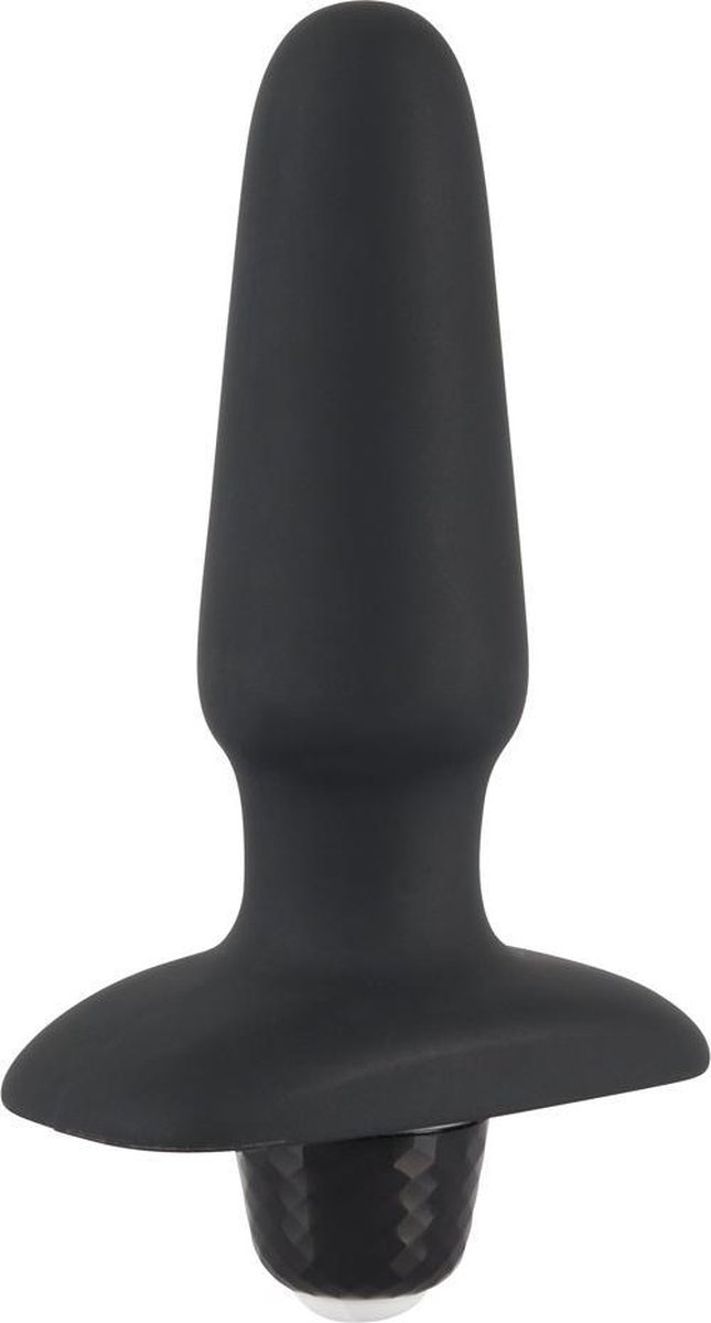 Goedkoopste Sweet Smile – Siliconen Buttplug met Oplaadbare Vibro Bullet – 14 cm – Zwart