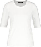 TAIFUN Dames Shirt met halflange mouwen en satijnen rand