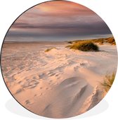 WallCircle - Cercle Mural - Cercle Mural - Sable - Soleil - Mer - Aluminium - Dibond - 60x60 cm - Intérieur et Extérieur
