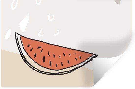 Stickers Stickers muraux - Été - Melon - Rouge - 120x80 cm - Feuille adhésive