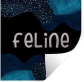 Stickers muraux - Film adhésif - Chat - Pastel - Fille - 80x80 cm - Film adhésif - Stickers muraux chambre enfant - Papier peint autocollant - Papier peint autocollant - Film adhésif