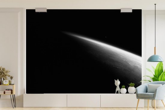 Papier Peint - Papier Papier peint photo Ombre sur la terre en noir et blanc - Largeur 305 cm x hauteur 220 cm