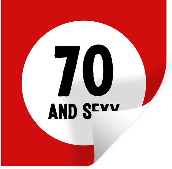 Stickers muraux - Film autocollant - Anniversaire - Anniversaire - 70 ans - 50x50 cm - Film adhésif - Stickers muraux muraux Chambre d'enfant - Papier peint autocollant - Papier peint autocollant - Film autocollant