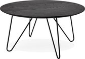 Alterego Zwarte design tafel 'PLUTO' in industriële stijl