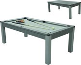 Modulaire tafel - Biljart en pingpong BALTHAZAR - 213 x 112 x 81,5 cm - Grijs L 213.4 cm x H 81.5 cm x D 111.8 cm