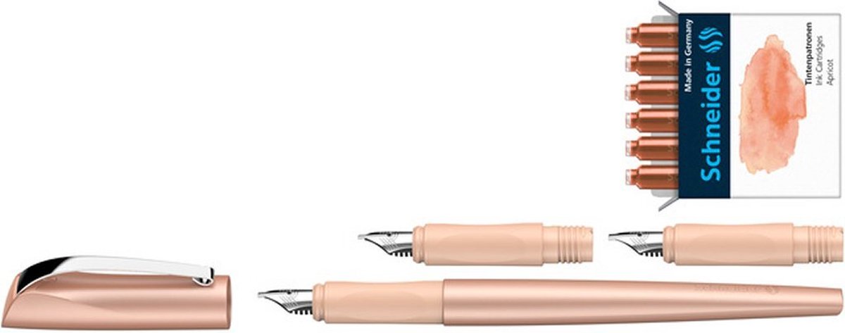 Schneider kalligrafieset – Callissima – kalligrafie vulpen – giftbox – abrikoos – S-143806 — afbeelding 2