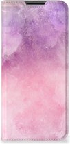 Leuk Telefoonhoesje OPPO A54 5G | A74 5G | A93 5G Bookcase Cover Pink Purple Paint