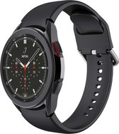 Samsung Galaxy Watch 4 - Luxe Silicone Bandje - Zwart - Large - 20mm