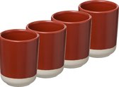 Terracotta - Espresso Kopjes - Rood  - Espresso Glaasjes - Espresso - Set van 4 - Aardewerk  - Koffie Kopjes - 10cl