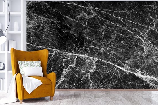 Papier peint - Papier peint Papier peint photo Marbre - Pierre - Zwart - Largeur 330 cm x hauteur 220 cm