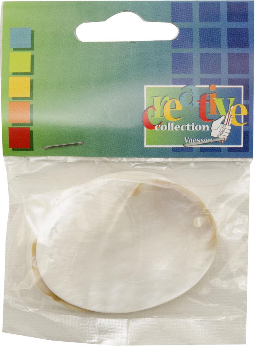Afbeelding van product Buttons ass. 1 pk. a 2 st. natural oval shell dangles