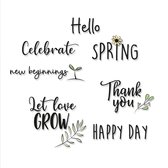 Sizzix Clear stamps - New Beginnings - 10 stuks