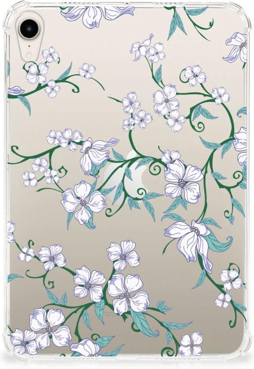 Apple iPad mini 6 (2021) Uniek Siliconen Hoesje Blossom White