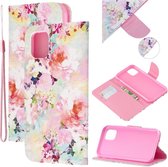 iPhone 11 (6,1 inch) - Flip hoes, cover, case - TPU - PU Leder - Bloemen