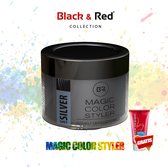 Black&Red Collection Magic Color Styler Haar Wax 100ml - Grey Silver