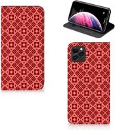 iPhone 11 Pro Max Hoesje met Magneet Batik Red