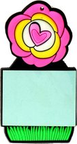 Toi-toys Memoblok 5 Cm Geel/roze Bloem