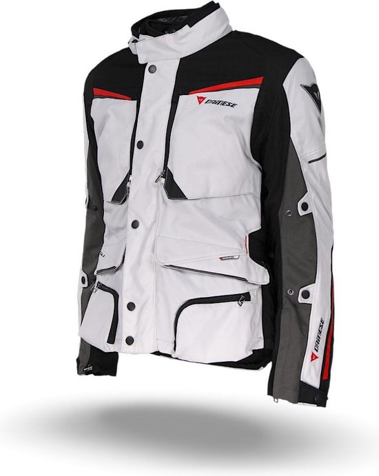 Dainese Sandstorm GoreTex Glacier Gray Black Red Textile Motorcycle Jacket  48 | bol.com