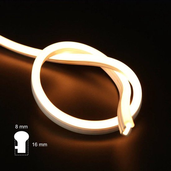 Bande LED Néon 1 Mètre - Eclairage Flexible avec Adaptateur Pile