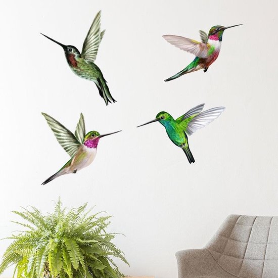 Muursticker kolibrie vogels