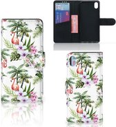 Telefoonhoesje met Pasjes Xiaomi Redmi 7A Flamingo Palms