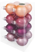 Decosy Glas Kerstballen (6cm) Box 16 Stuks Hibiscus