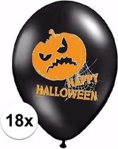 Halloween - Happy Halloween ballonnen 18 stuks - Halloween versiering/decoratie