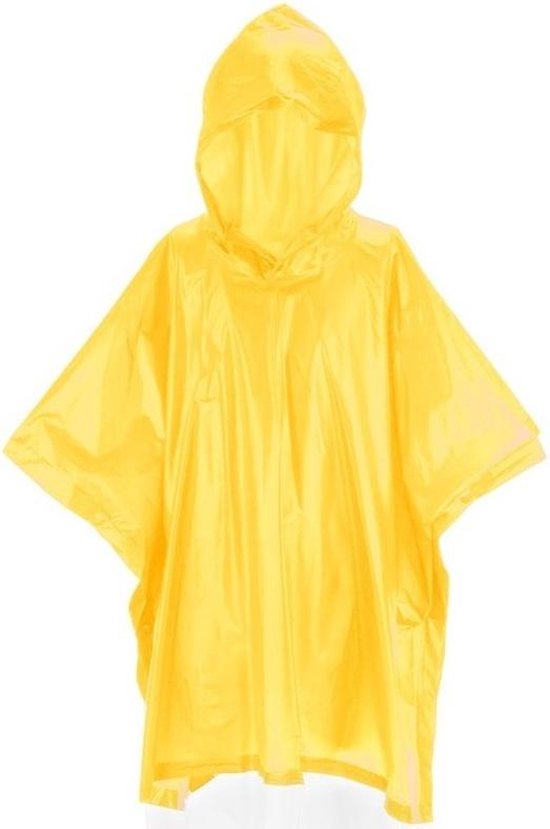 blaas gat donker openbaar 4x Kinder regen poncho geel - Regenponcho voor kinderen | bol.com