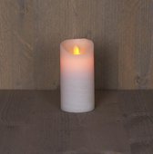 1x Witte LED kaars / stompkaars 15 cm - Luxe kaarsen op batterijen met bewegende vlam