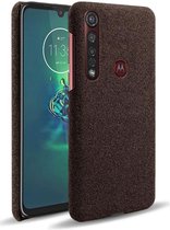 Motorola Moto G8 Plus Stof Hard Back Cover Coffee