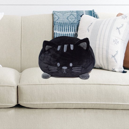 Coussin Balvi chat Kitty noir
