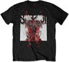 Slipknot - Devil Single - Logo Blur Heren T-shirt - met rug print - L - Zwart