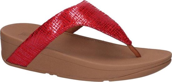 Fitflop Dames Lottie Chain Print Toe Post - rood | bol.com