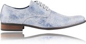 Blue Sky - Maat 42 - Lureaux - Kleurrijke Schoenen Voor Heren - Veterschoenen Met Print