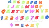 42x Letter en cijfer magneten multicolour