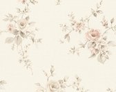 KLASSIEK BLOEMEN BEHANG - Creme Rood Grijs - AS Creation Romantico