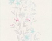 PASTELBLOEMEN BEHANG - Wit Grijs Beige - AS Creation Blooming