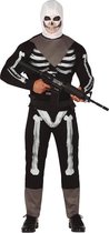 Halloween - Skelet soldaat verkleed kostuum voor heren - Halloween verkleedkleding - Geraamtes/skeletten 48/50
