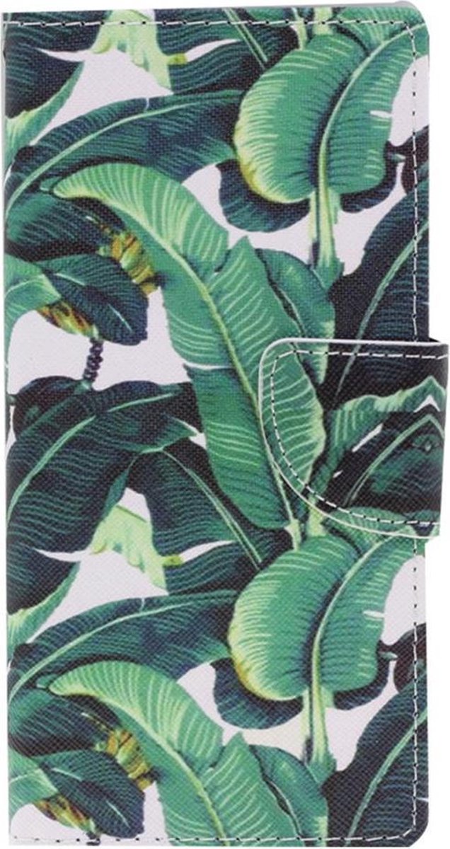 Shop4 - Geschikt voor Samsung Galaxy Note 10 Hoesje - Wallet Case Bananen Bladeren