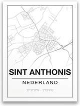 Poster/plattegrond SINT-ANTHONIS - 30x40cm