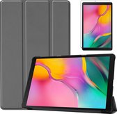 Tablet Hoes geschikt voor Samsung Galaxy Tab A 10.1 (2019) - Tri-Fold Book Case + Screenprotector - Grijs