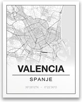 Poster/plattegrond VALENCIA - 30x40cm