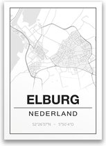 Poster/plattegrond ELBURG - 30x40cm